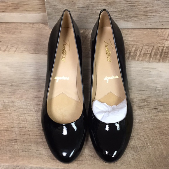 New 8N Trotters Penelope Black Patent Leather Heels 8 Narrow - Picture 5 of 14